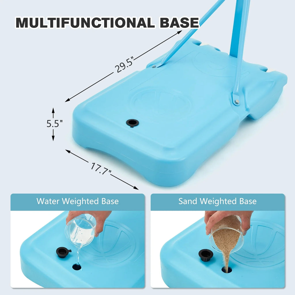Ball, 44" Danrelax Basketball Backboard, Blue Hoop with 32"x23" 5 Size Pool PVC