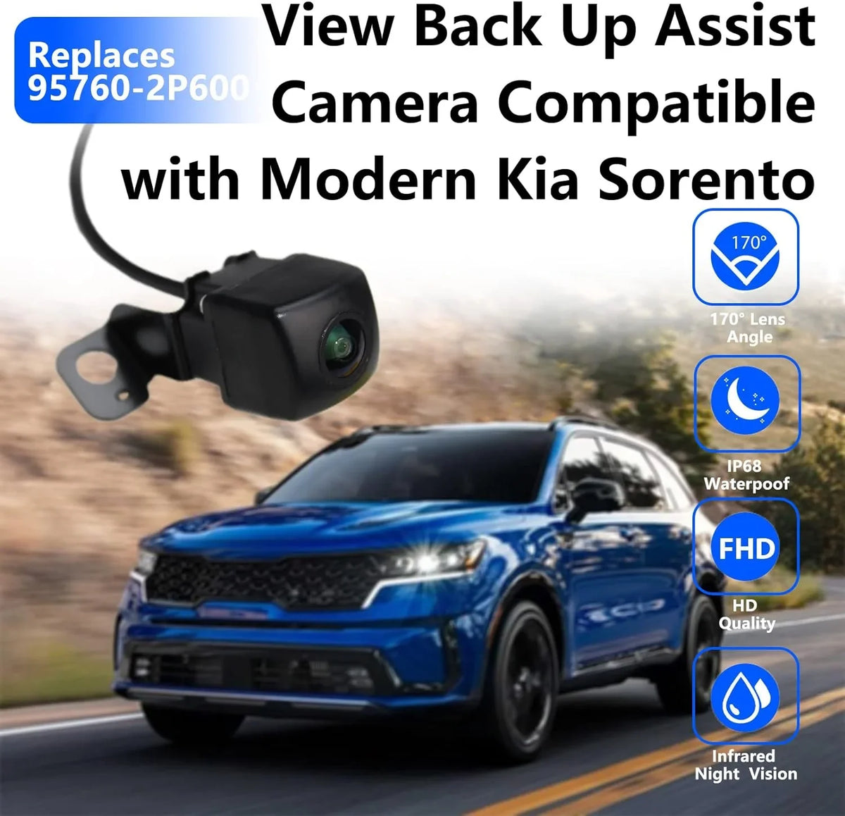 ist with View Kia Sorento LEVANLIGHT Camera Rear 95760-2P600 2014 2015 Replaces# Compatible Back Modern Up