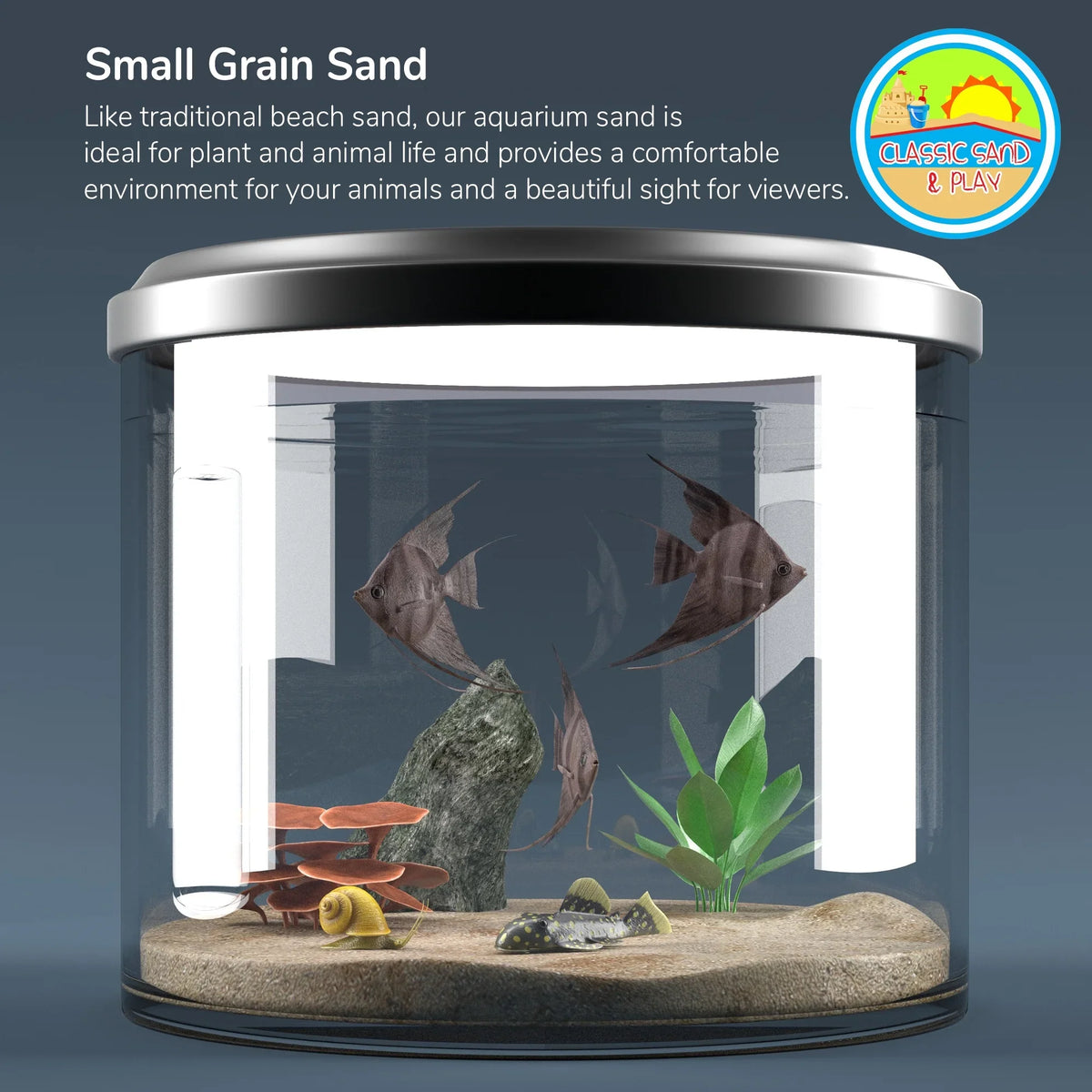 SAND PLAY lb. Sand Tanks, Natural Aquarium and CLASSIC Orange Freshwater for Saltwater 40 &