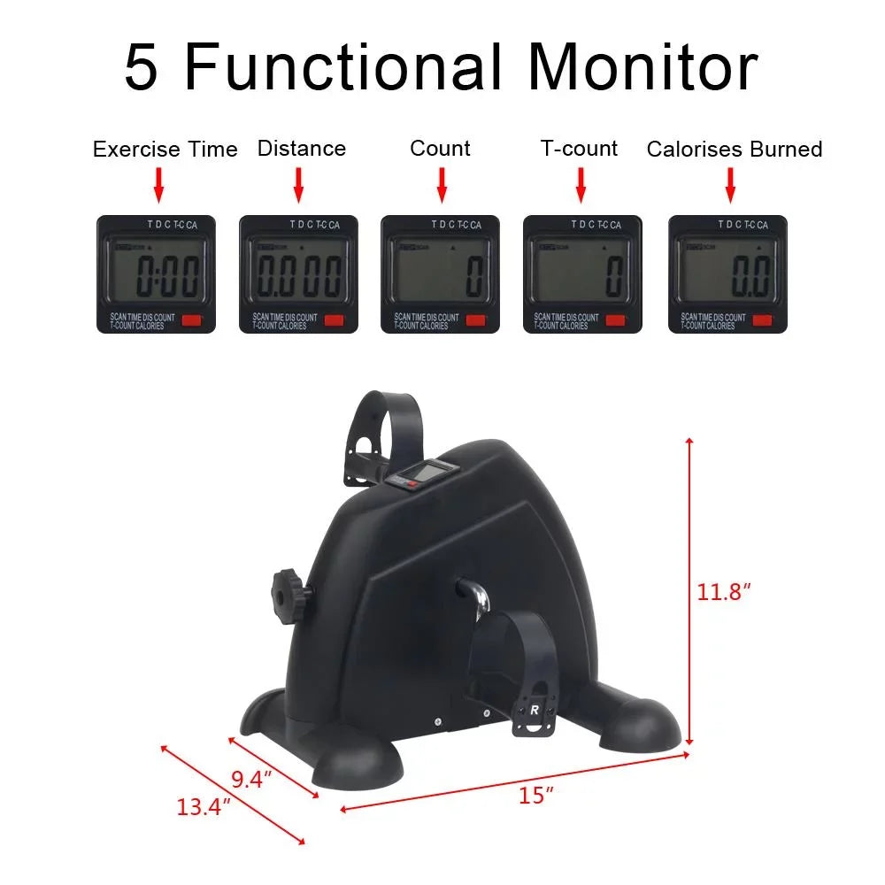 Desk Bike Home Black ExerciseTherapy Exerciser, Pedal Under Bicycle, GoDecor