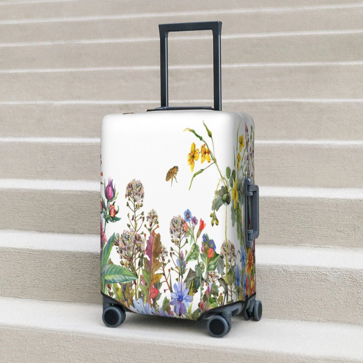 Wildflowers And Haiem Luggage New Anti-Scratch Suitcase Keep Technology With - X-Large Cover,Durable, Luggage Herbs Looking Protector Your Washable