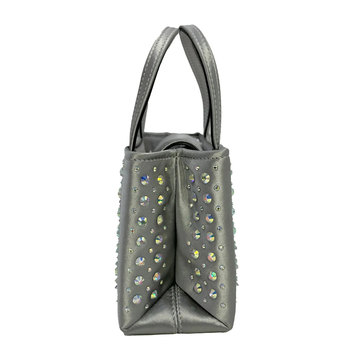 Kate Grey Fabric Platinum - Sam Spade Embellished Mini Icon Tote Crystal