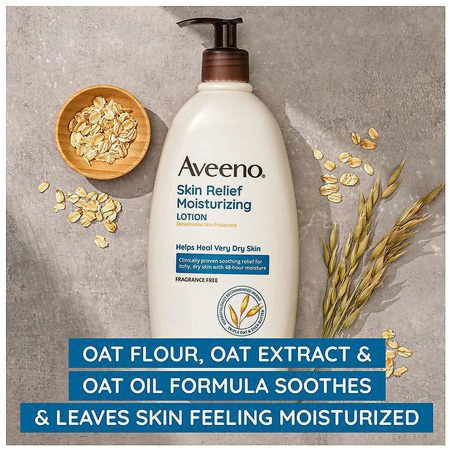 Pack Fragrance-Free 2 33.0 fl Skin Very Moisturizing Lotion for Aveeno of oz Relief Dry Skin