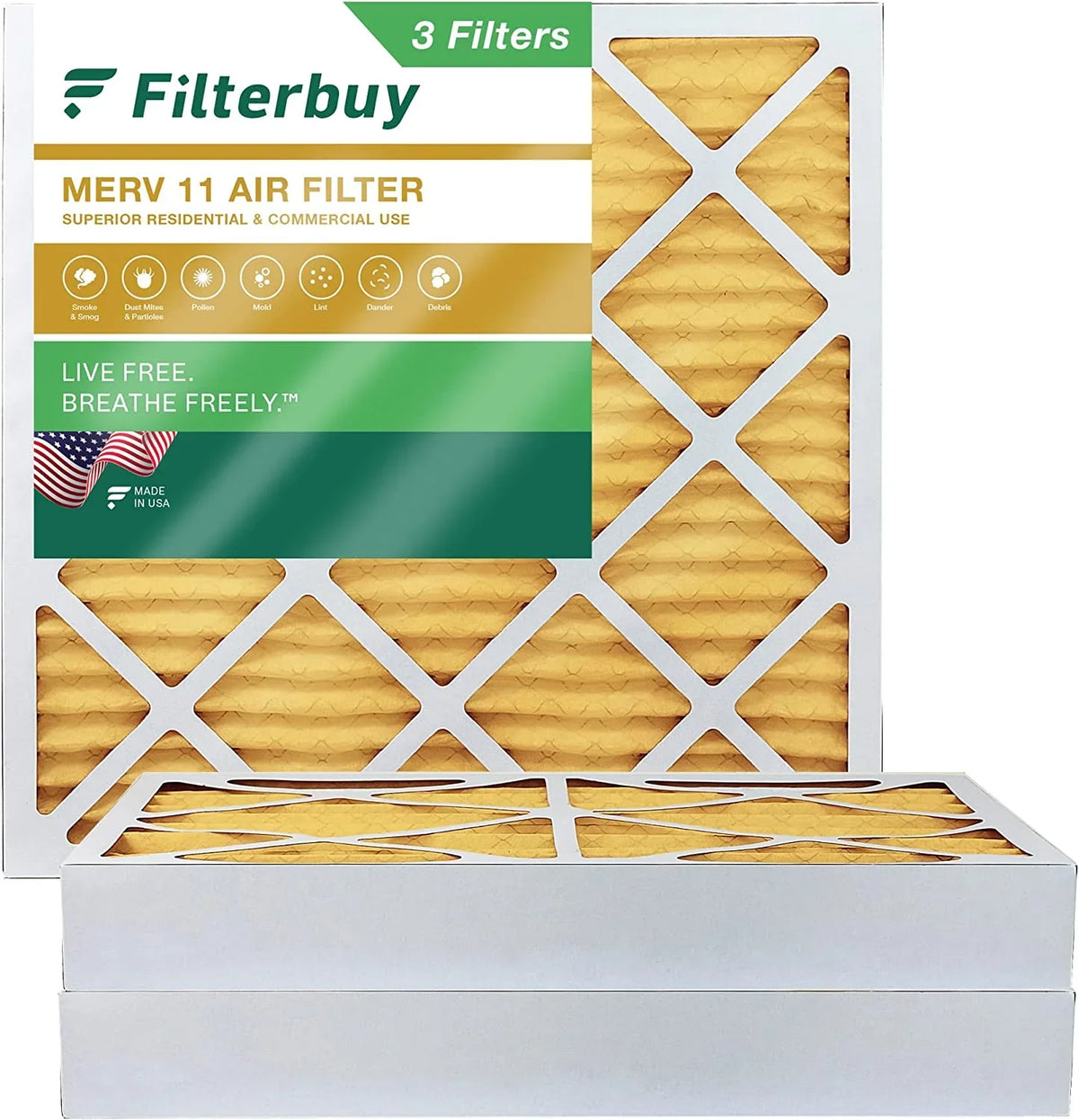 Furnace Pleated HVAC MERV 20x20x4 AC Air Filterbuy (3-Pack) Filters 11