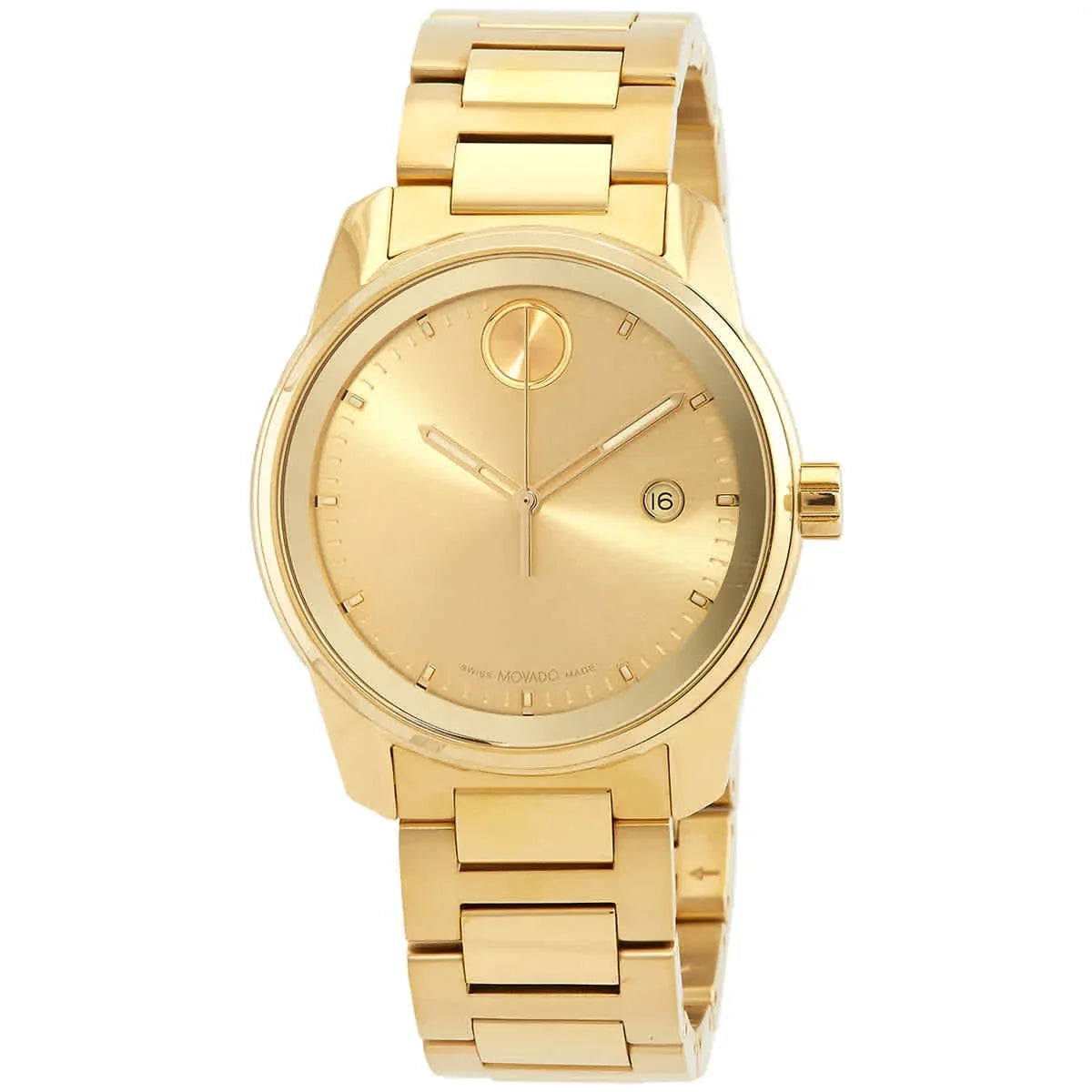 3600861 Men's Quartz Watch Gold Verso Dial Movado Bold