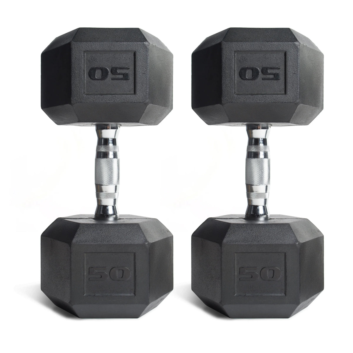 Dumbbell, 50lb Coated Pair