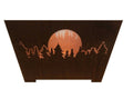 Moon Forest Fire Brown Rustic Design Square and Finish Outdoor 24" Basket Esschert
