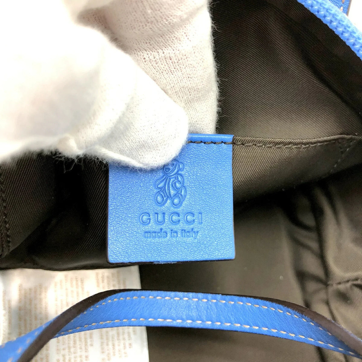 Ladies Gucci Handbag Blue ITAB3QFV27HY Leather Beige Pig RM5078D GUCCI (Good) Pre-Owned 271093 Pattern GG