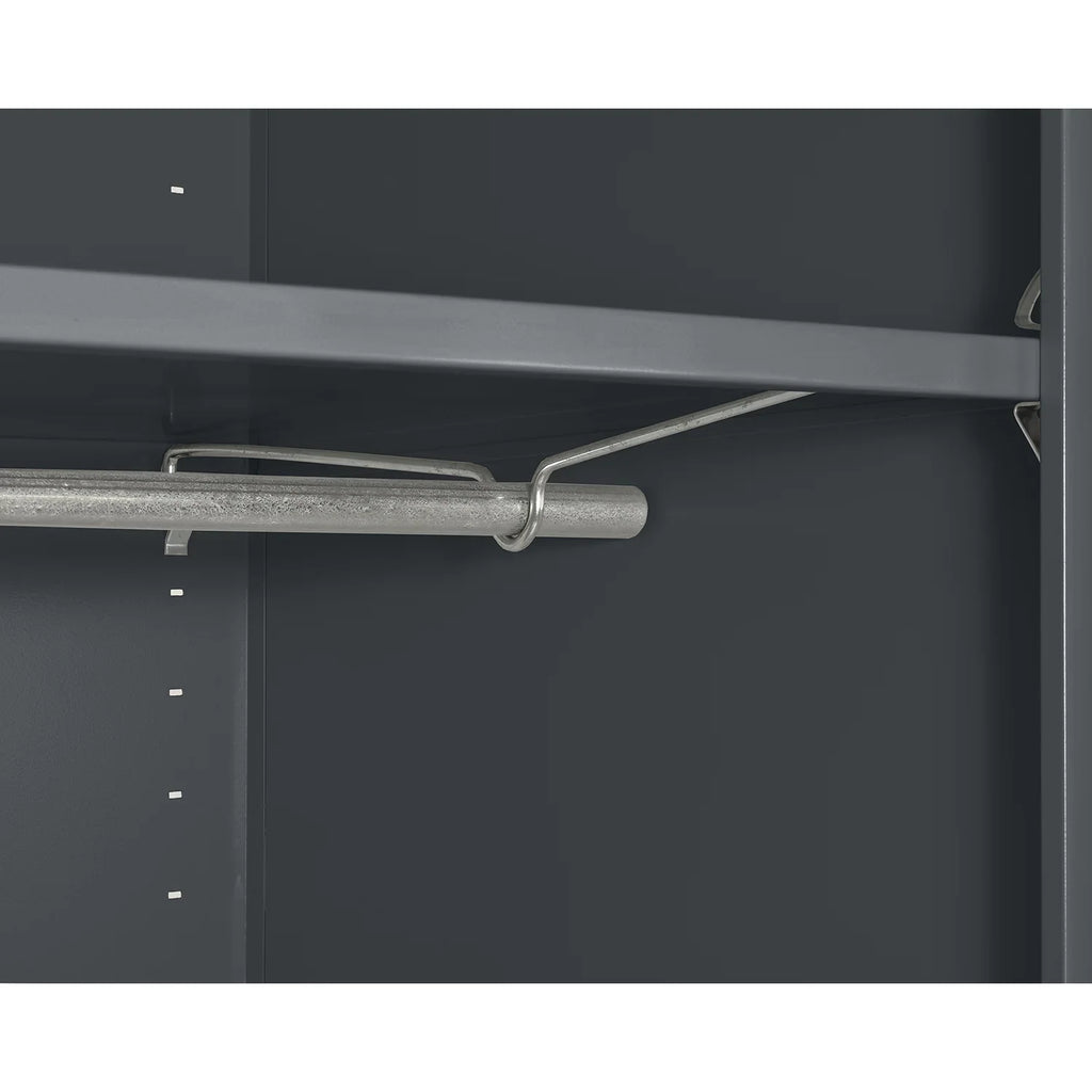 Wardrobe Charcoal Adjustable x 24"D with Cabinet Series x 72"H, Elite Shelf, 36"W