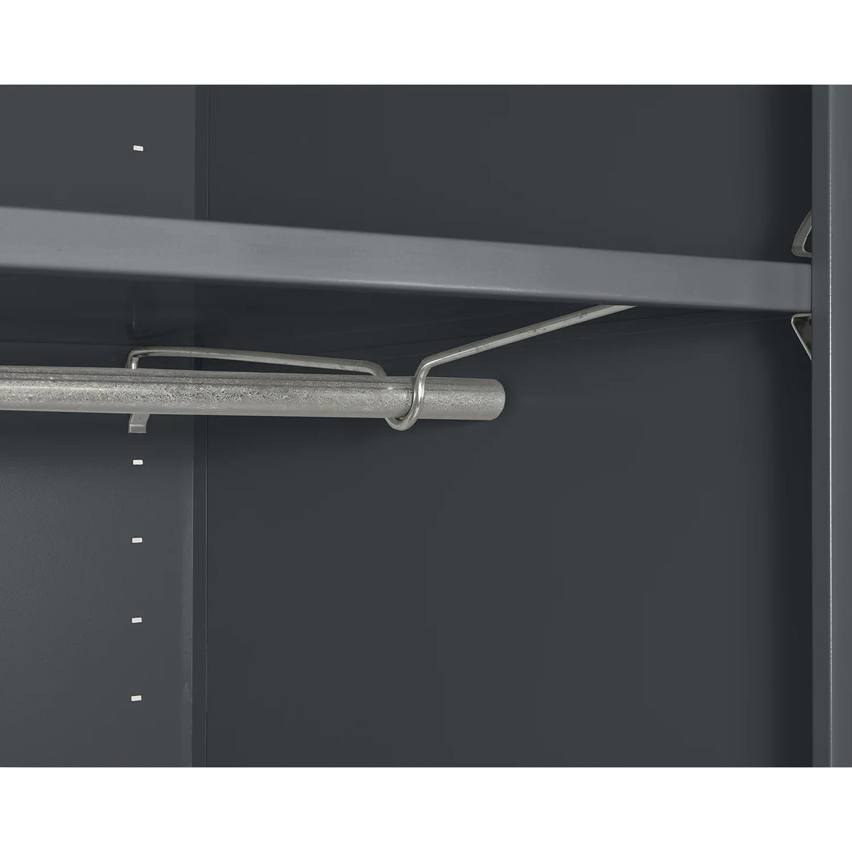 Wardrobe Charcoal Adjustable x 24"D with Cabinet Series x 72"H, Elite Shelf, 36"W