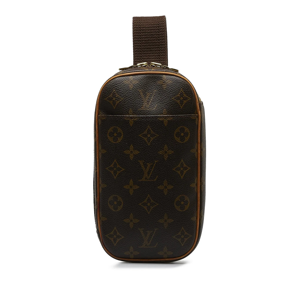 Bag Monogram Crossbody Pochette Louis Pre-Owned Canvas Unisex Brown Gange (Good) Vuitton Authenticated