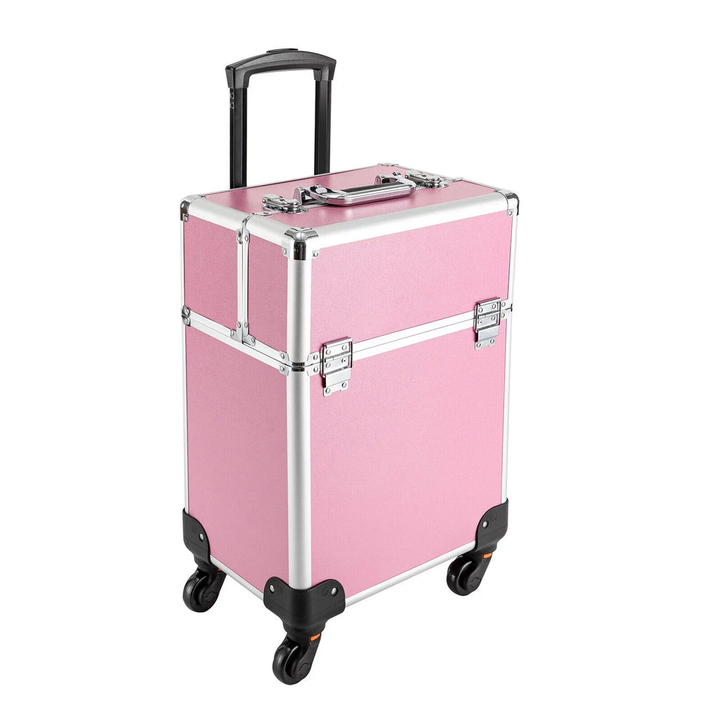 Miumaeov Trolley Professional with Storage Makeup Cosmetic Train 4-Tier Rolling Wheels Organizer Case Makeup