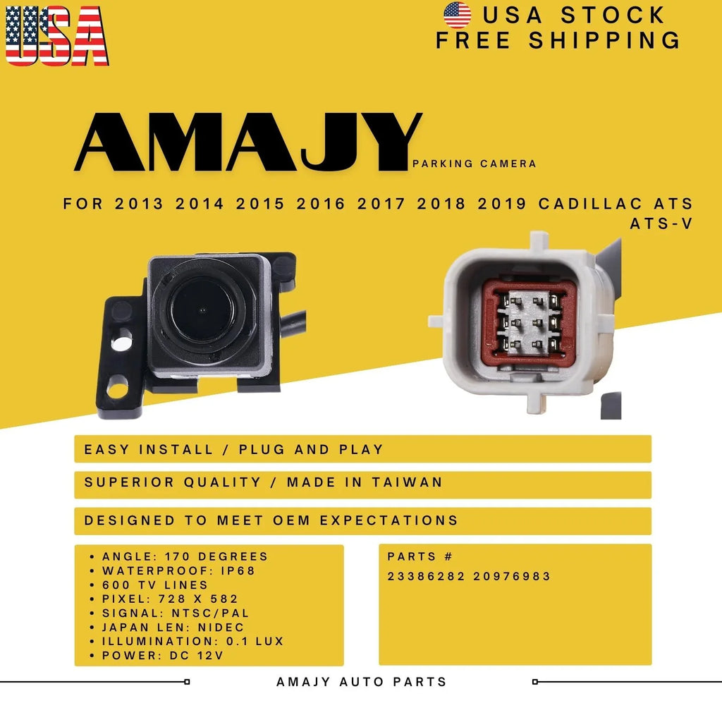 Replaces Backup 20976983 13-19 ATS-V Camera 23386282 ATS Cadillac for
