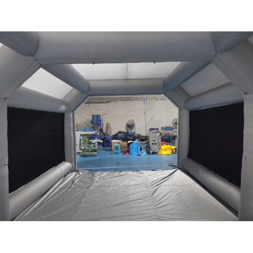 Windows Built-in Paint 26x13x10ft Inflatable Spray Portable Blower Spray Mobile Filter Booth System Paint PVC Air Miumaeov Spray Tent Paint and Transparent with Giant Inflatable Booth