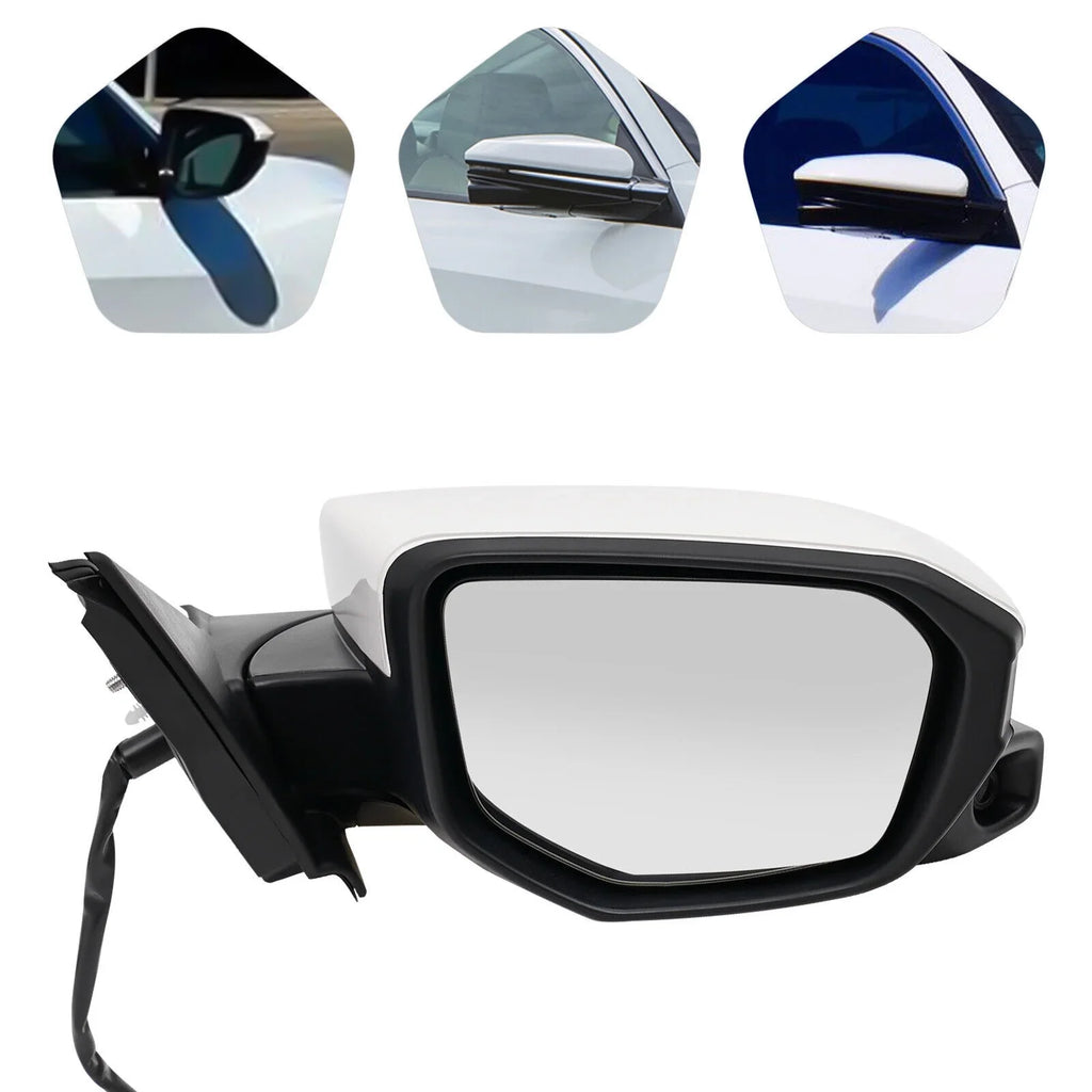 Fit Side Mirror Camera Sedan Honda Power White View Heated Right 2016-2020 Civic