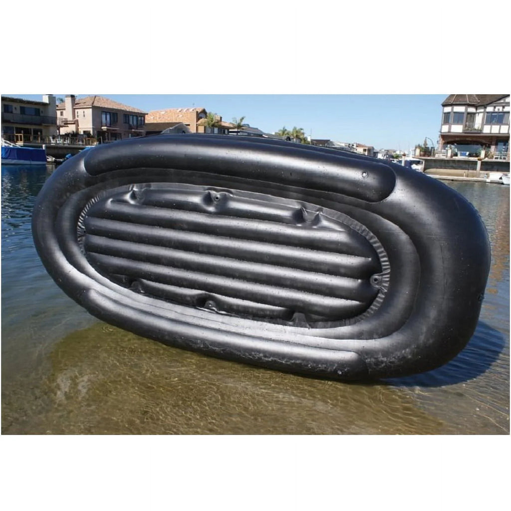 Black and Swim Green -12' Fishing Boat - 6-Person Inflatable Float Central