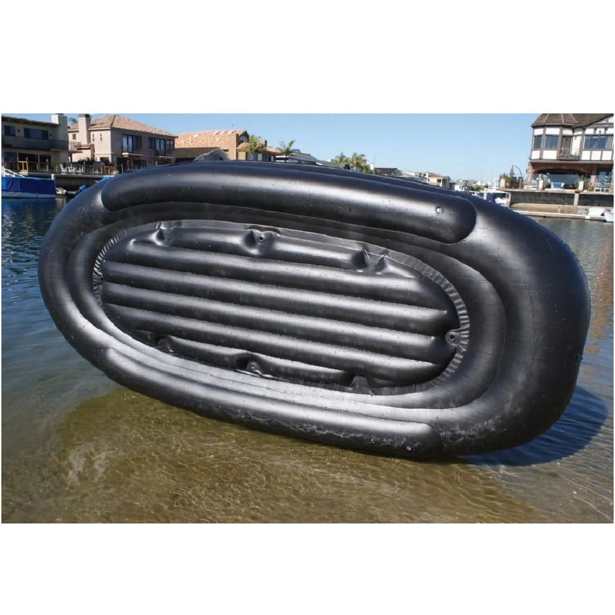 Black and Swim Green -12' Fishing Boat - 6-Person Inflatable Float Central