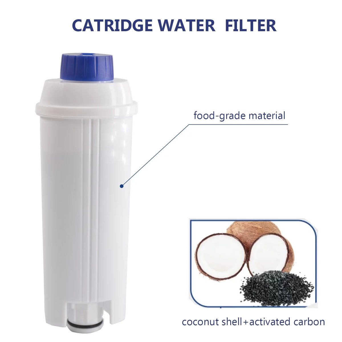 Filter Machine DSL Replacement Coffee C002 Filter Compatible with Delonghi 4Pcs Coffee Maker Filter Cartridge Filter Machine Water Replacement Coffee Coffee Maker for Accessory