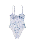 Essential New 1 Toile Rose Blue Wicked Victoria's M/L Swimsuit White Piece Secret