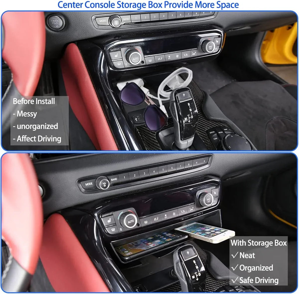 Organizer, MK5 ABS 1PCS, GR Supra for Center Accessories, Box, Suiatable Toyota Console Interior Storage Black Storage Auto TINKI A90 Storage 2019-2022 Console Tray A91
