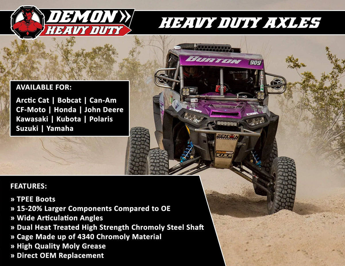 ATV On (2006-21) Unique Heat Duty 47 for Kit) Right Lift Super Axle Angles Degrees Renegade/Outlander, Heavy Demon (4”/6”(Gen2) Reduction, Am Larger Boot Terrain Powersports Swing Can Lift Kit Front