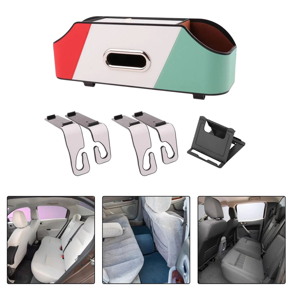 Holder Style Leather Organizer Road Detachable Keep B Tissue Holder Storage Universal Cup Back PU Tidy Phone with Holder Trips Seat Travel Car