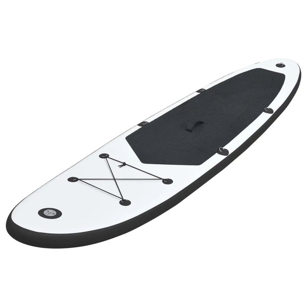 Inflatable White Paddleboard and Set Black Walmeck