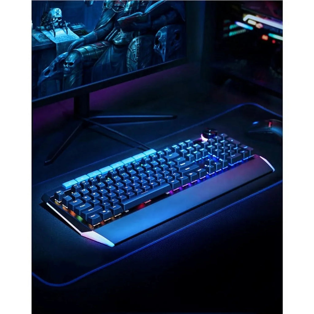 Blue KMG17 Button AUKEY Mechanical Volume Control 104key Keyboard with Switches