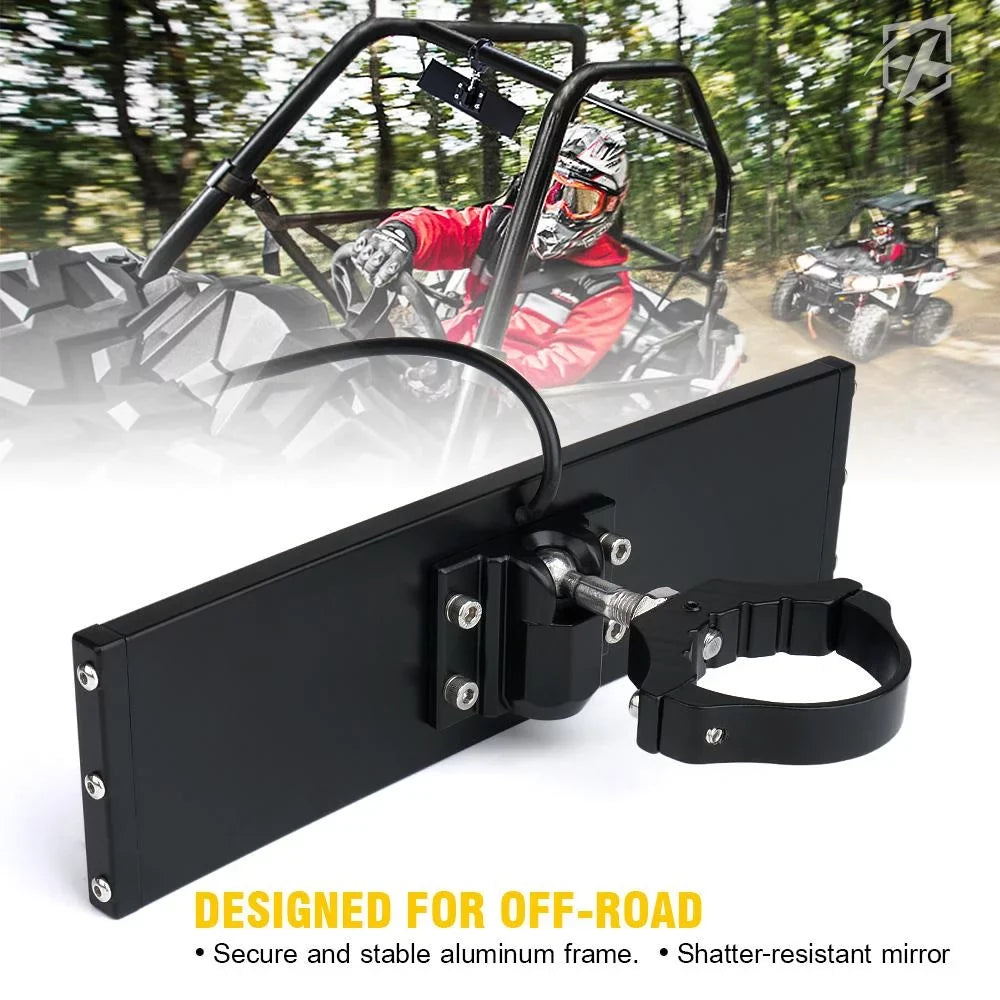Xprite Aluminum Rollbars Integrated 2" Dome fits 1.75" - w/ Rear LED 9" Lights UTV Mirror View