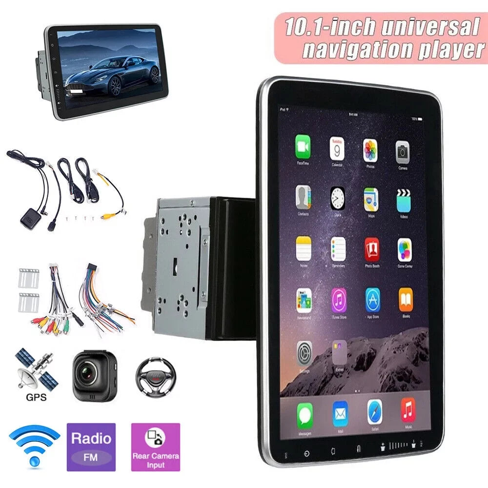 Inch Player Rotary Navigation Android Din GPS Spindle with - JahyShow Dual 10.1 Double 9.1 Touch Screen