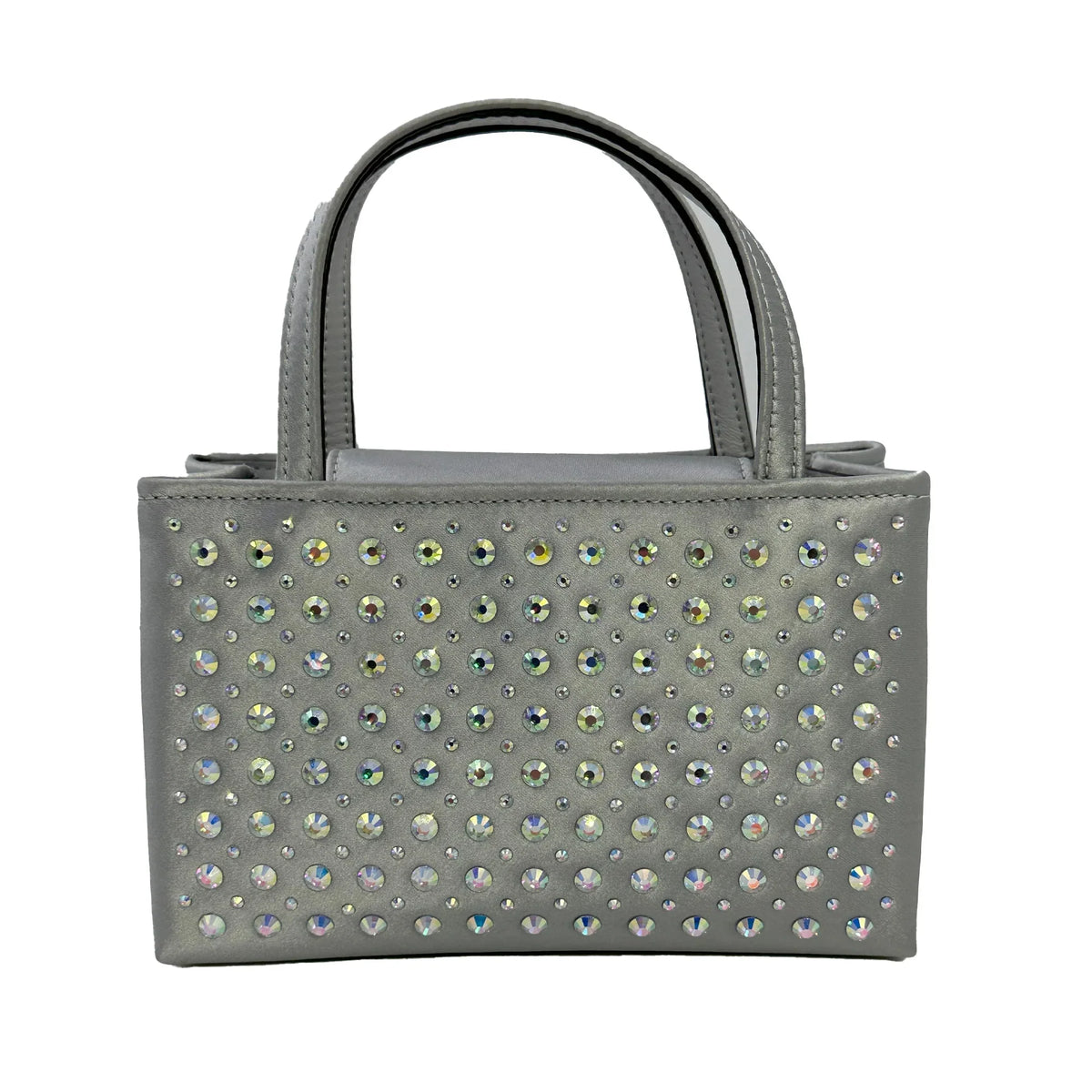 Kate Grey Fabric Platinum - Sam Spade Embellished Mini Icon Tote Crystal