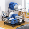 Kitchen Extra 2 Black Large Dish for Drying Tier Rack Counter,