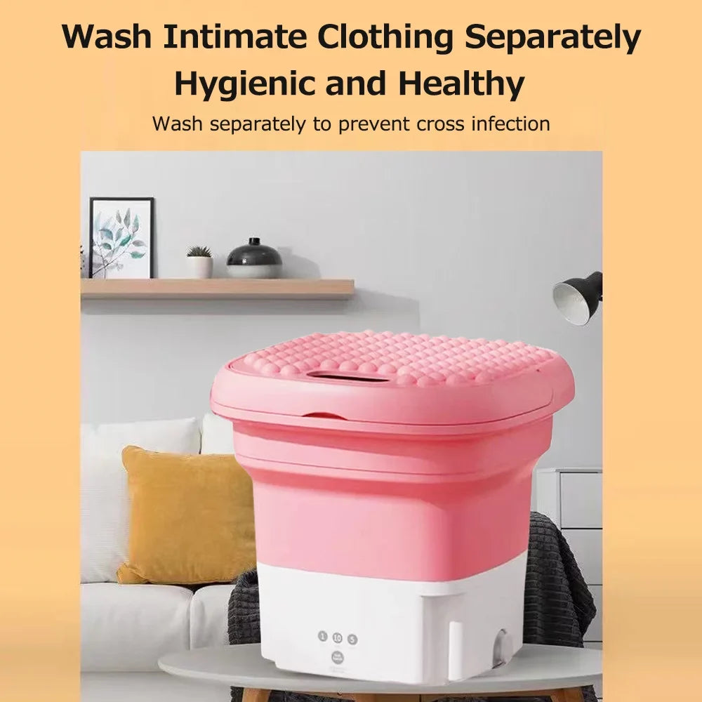 Folding and Dual Forward Drain Household Hand Elution Automatic Pulsator Fruit Reverse Purpose Imitation Wash Hole Small Portable with