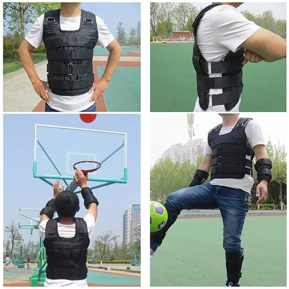 Load, Strength Adjustable Max. Oxford Cloth Weight 50kg Nebublu Vest Weighted Jacket, - Training