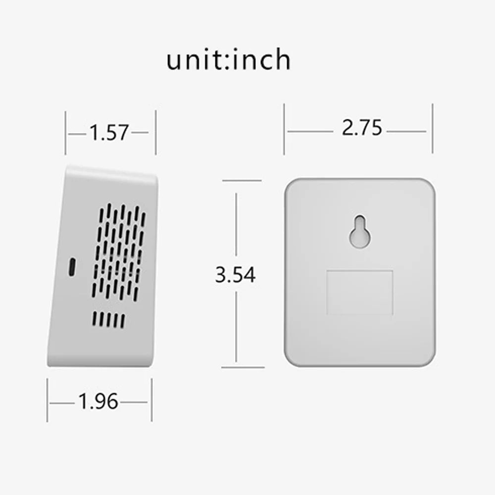 Time WiFi Indoor Viewing Mobilephone In 1 Air 6 Display Home Desktop 2 PM2.5 Remotes Humidity Moni TVOC Air Date Intelligent Detector Sets HCHO Quality Quality Week Detector Alarm Carevas APP CO2