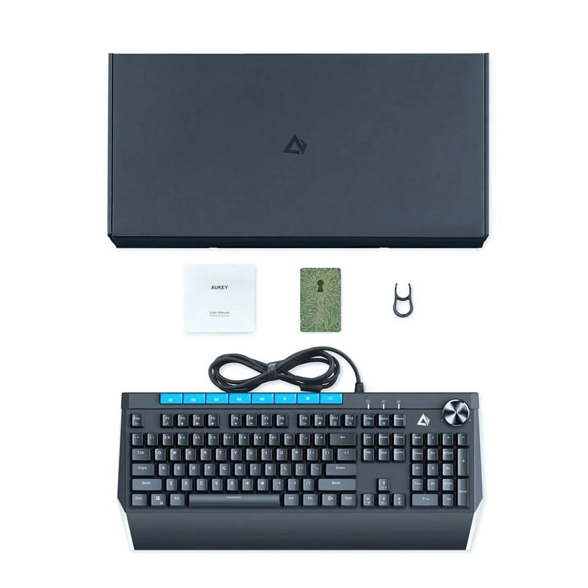 Blue KMG17 Button AUKEY Mechanical Volume Control 104key Keyboard with Switches