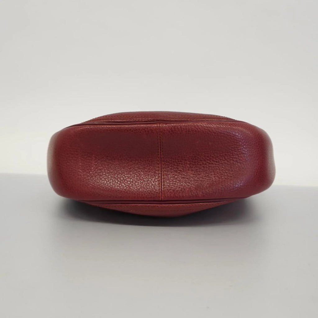 Must Cartier Bag (Good) Red Shoulder Pre-Owned Ladies Leather