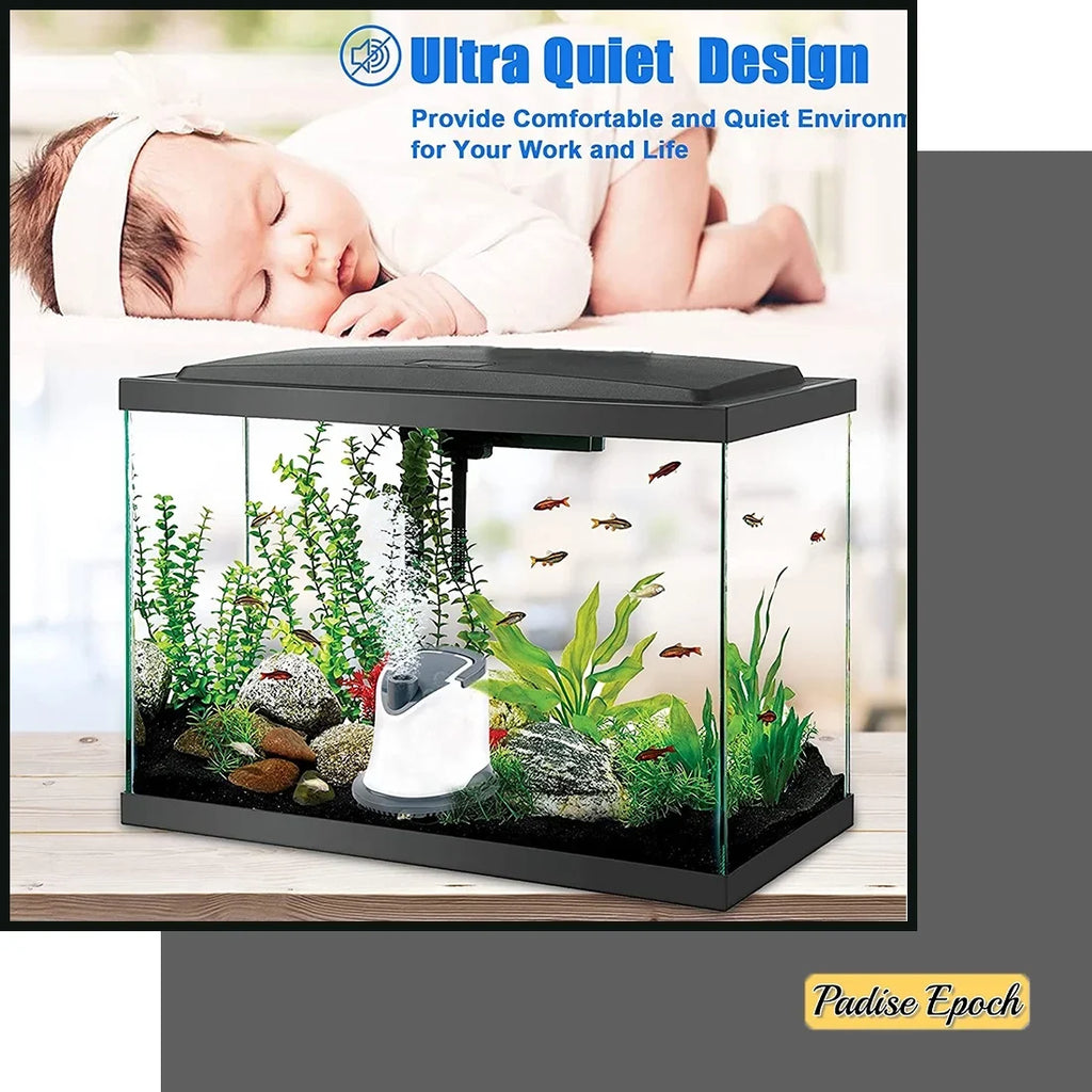 | Tank Quiet | Pool Water Adjustable Submersible Pump: 5000L/H 1320GPH | 6ft Suction Power Pond | Fish Cover Fountain Bottom for Waterfall | 110W Garden Aquarium with Cord Hydroponics
