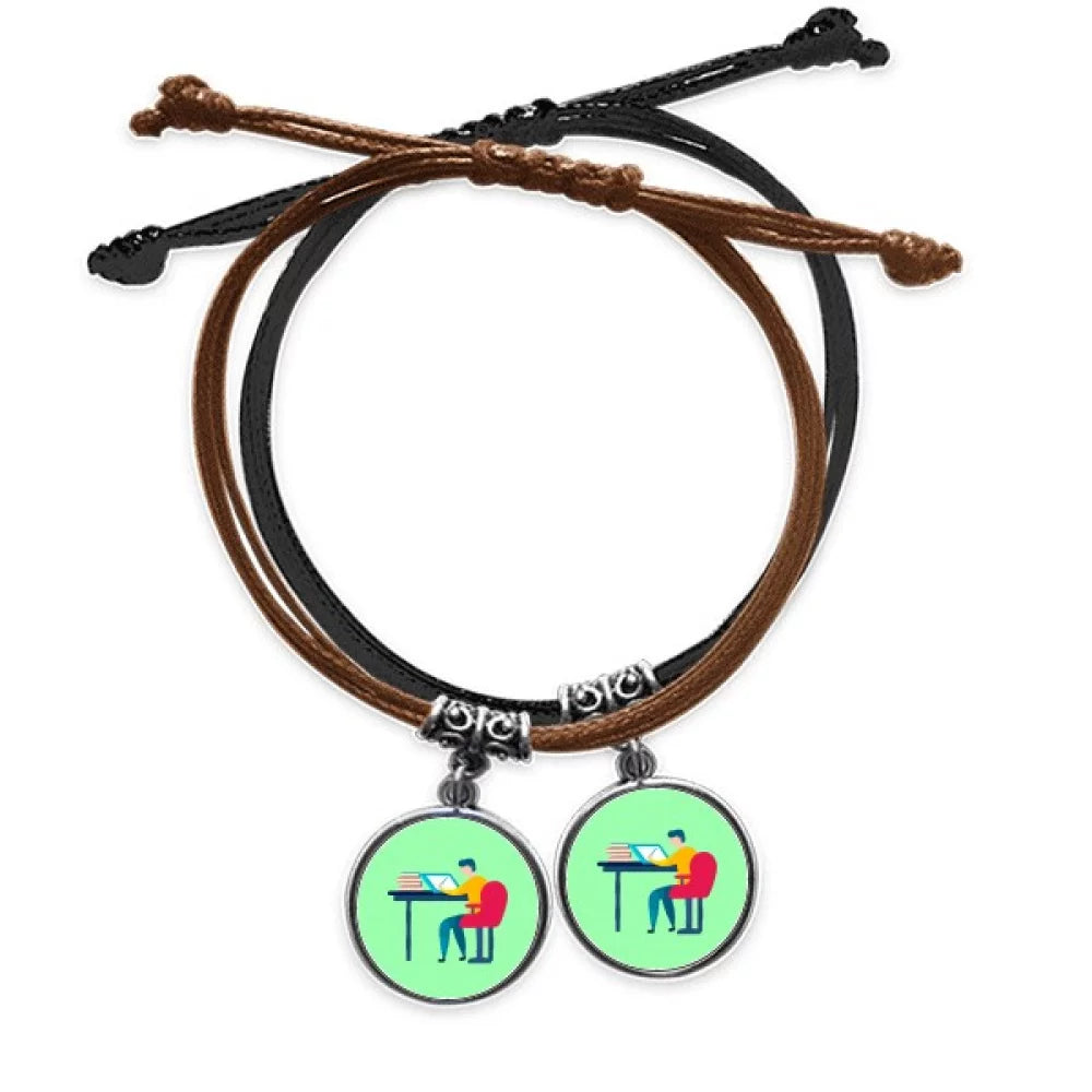 Double Wristband Bracelet Designer Leather Rope Set Worked Seriously Couple Paint Hard