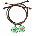 Double Wristband Bracelet Designer Leather Rope Set Worked Seriously Couple Paint Hard