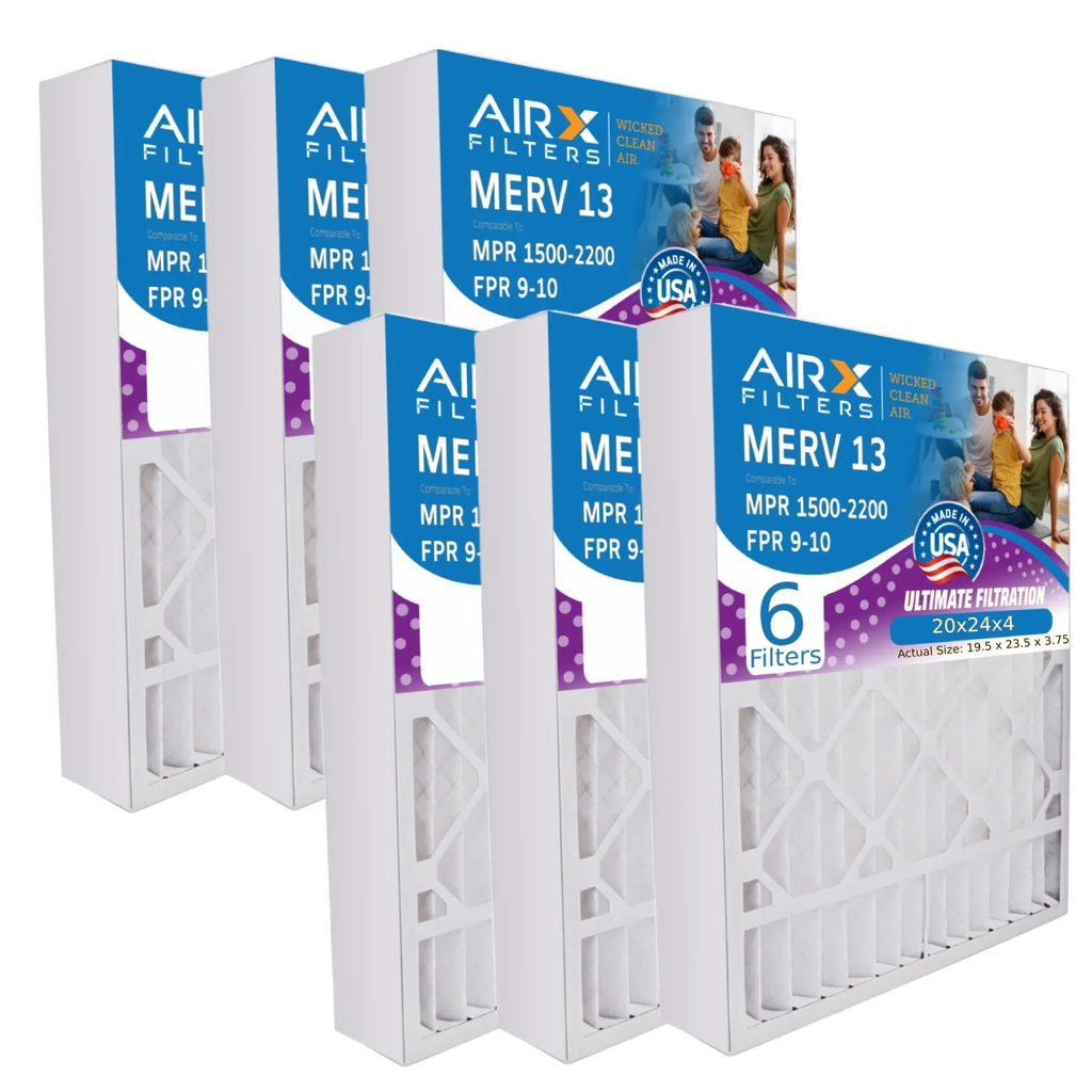 Premium 9 HVAC Filters MPR to Furnace Air & WICKED 20x24x4 13 by Conditioner FILTERS - Comparable Electrostatic Pleated Pack Made USA AC 2200 20x24x4 MERV AIR. Filter Filter CLEAN FPR AIRX Air 6 1500