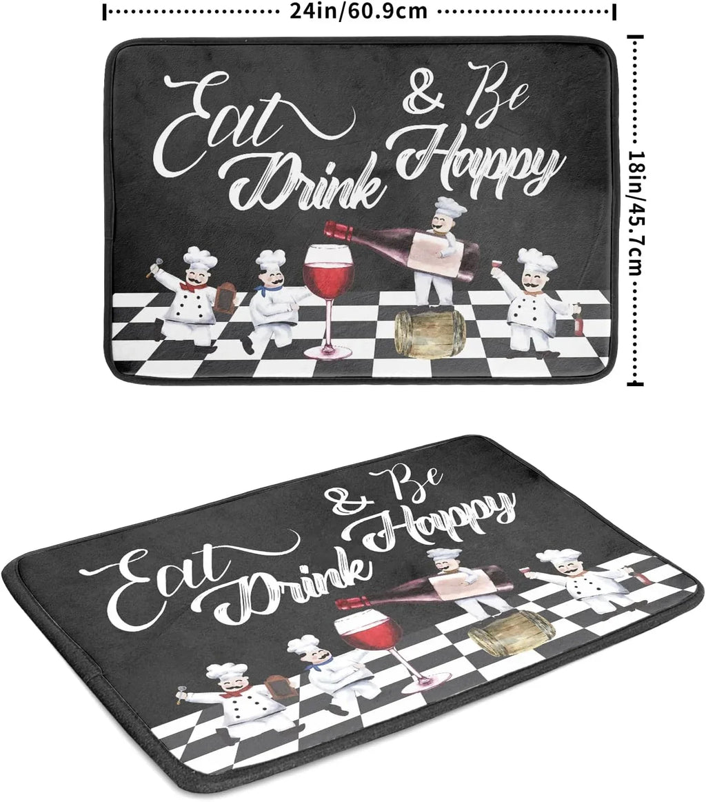 Drying White Dish Mat Chubby Pad Drainer Fat Wellsay Drainer Glass 18x24 Fatigue Pasta Bistro Dishes Chef Buffalo Plaid Rack Black Plump Mat Mats Kitchen Anti Wine Cook Red Check Dish Decor Italian