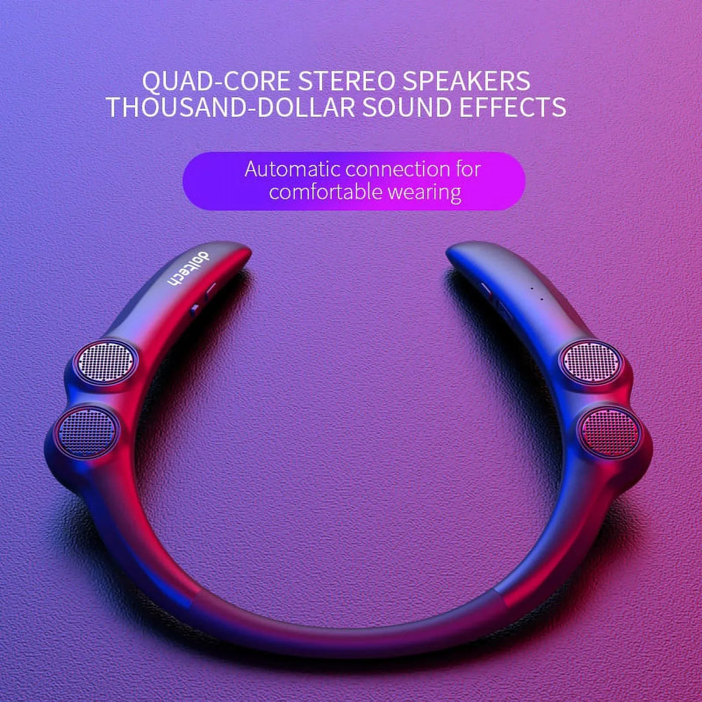 Bass Stereo For Player - 4 9d Speaker Bluetooth Speakers Hang Sports Speakers Weight Neck Portable 85g Light Wireless Wearable Compatible