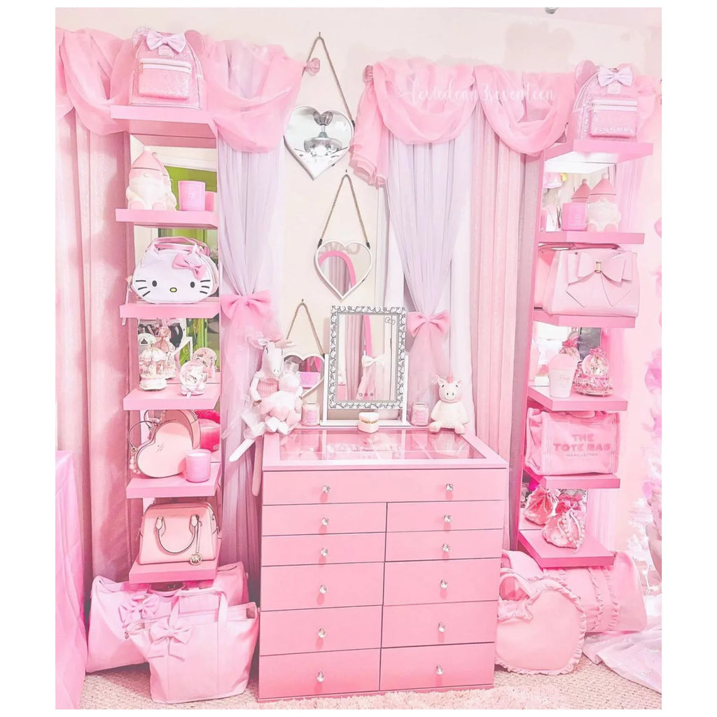Lights 360 Impressions 3X Mirror Hello and Degree Touch (White) Quality and Frame Swivel Lighted with LED Magnification, Vanity Kitty Makeup Iron Tri Vanity with Tone Mirror Mirror, Cute