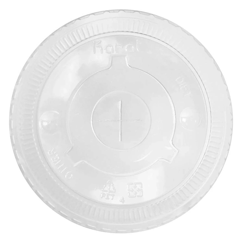 Cold Count for Slot Lids 600 PET Karat 32 104.5mm & Straw w/ C-KCL1045 Cups, Poly oz Paper Flat