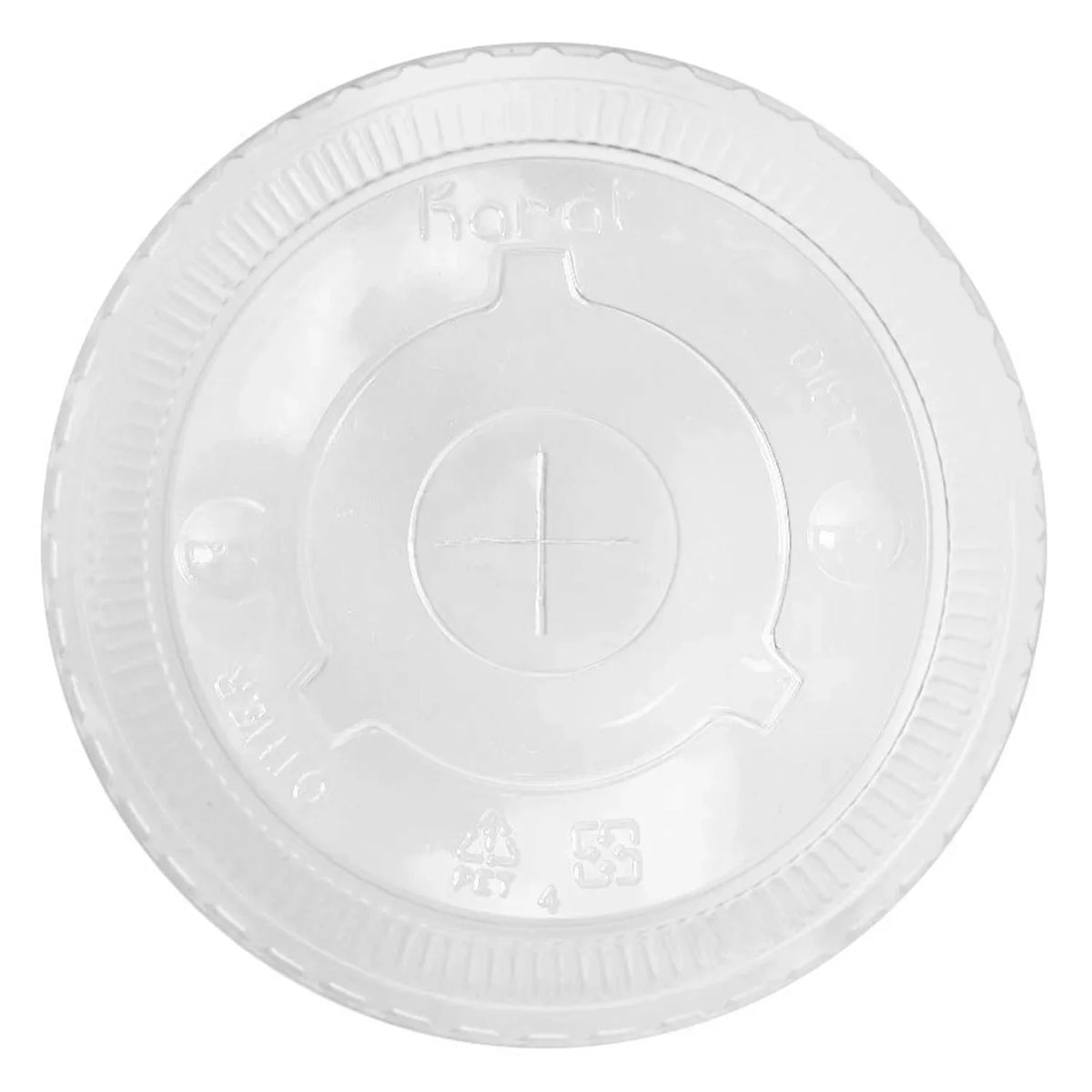 Cold Count for Slot Lids 600 PET Karat 32 104.5mm & Straw w/ C-KCL1045 Cups, Poly oz Paper Flat