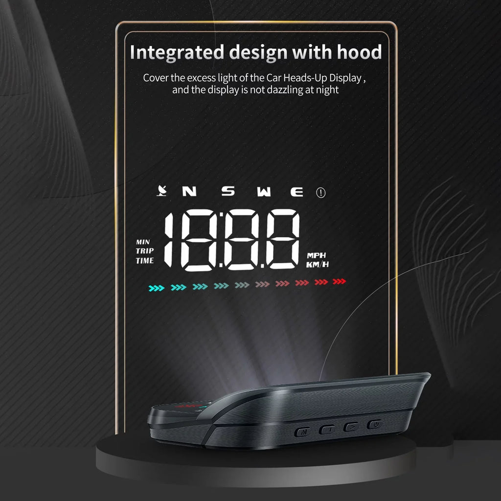 Pinnaco Alarm GPS Digital Display with Speedometer Car Overspeed Heads-Up Speedometer for
