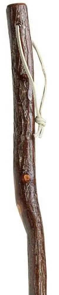 Genuine Walking Stick Loop Staff Hickory Hiking w/ Leather