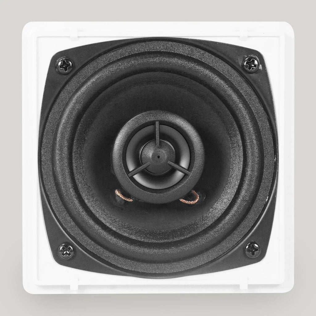 White 4-Room Wall Rockville Speakers Audio Home RPA40BT Receiver+(8) Cube Kit