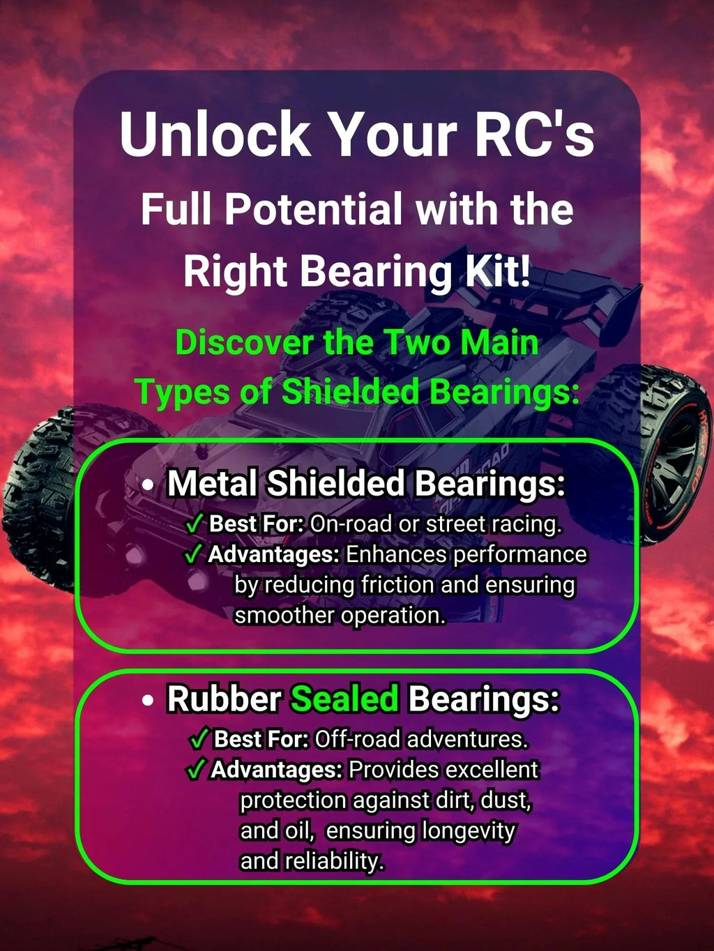 Kit Metal - Durango for Team Car Set RCScrewZ Complete DESC410R/V2 Shielded durg004b RC Bearing